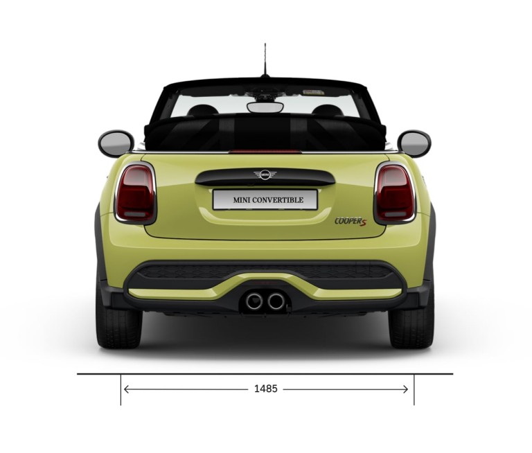 MINI Convertible – rear view – dimensions