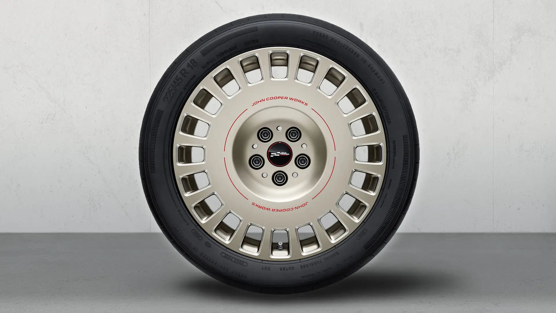 18インチ JCWアロイ・ホイール ラリー・スポーク 992 バイカラー（バイブラント・シルバー、ポリッシュ）、サマー・コンプリート・ホイール・セット 