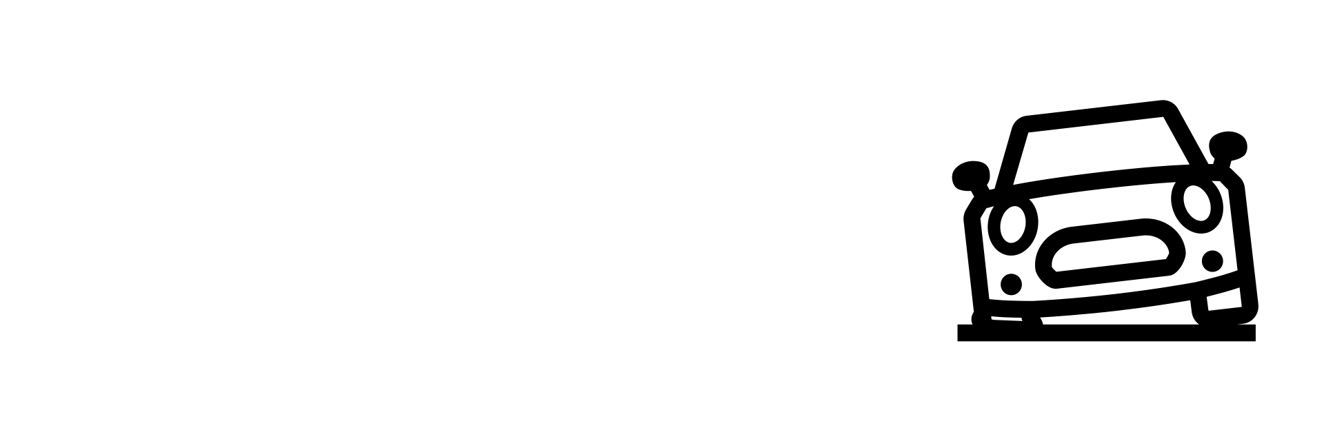 フロントタイヤがパンクした車のアイコン