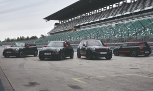 Mini JCW models lined up.