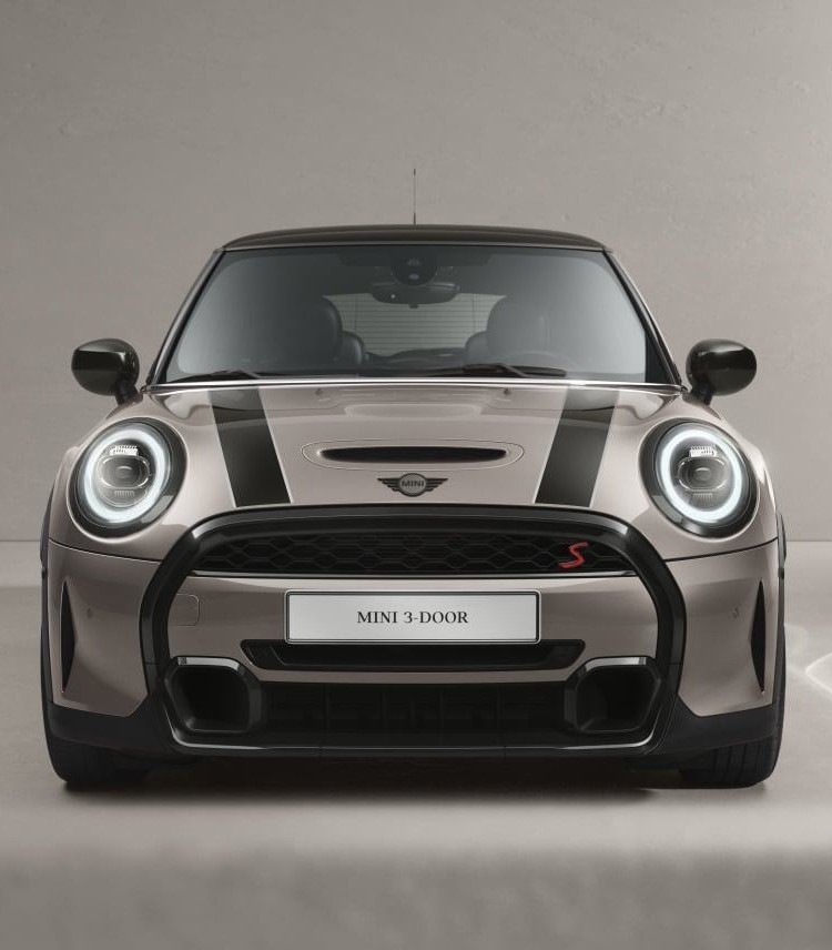 MINI 3 Door – front view – grey and black
