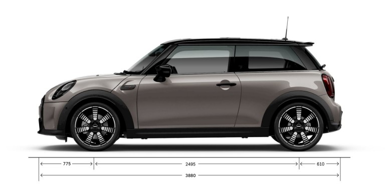 MINI 3 Door – side view – dimensions