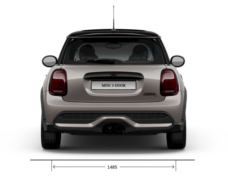 MINI 3 Door – rear view – dimensions