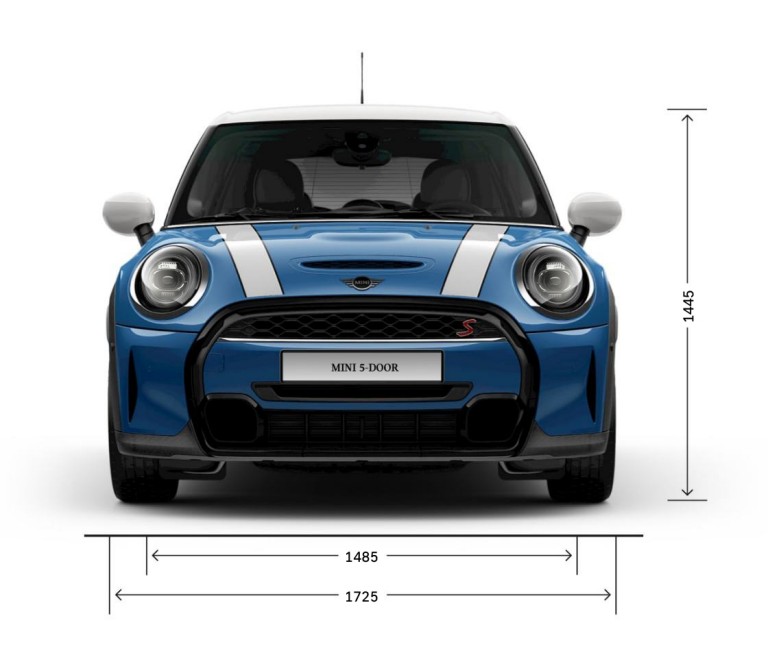 MINI 5 Door – front view – dimensions