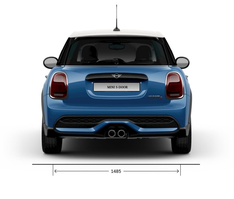 MINI 5 Door – rear view – dimensions