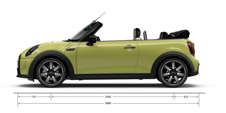 MINI Convertible – side view – dimensions