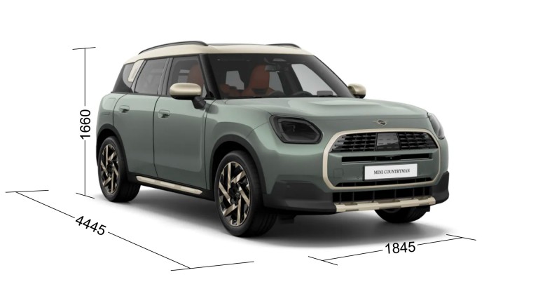 MINI Countryman - Front View with Dimensions