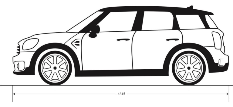 MINI Crossover PHEV – side view – dimensions