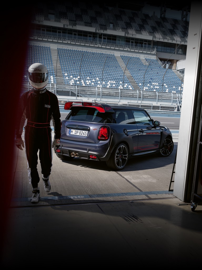 THE NEW MINI John Cooper Works GP - side and rear view - track